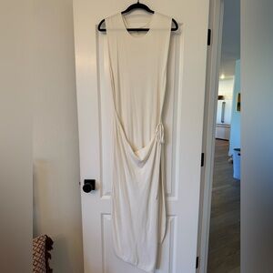 Banana Republic Cream Faux Wrap Sweater Knit Tank Dress